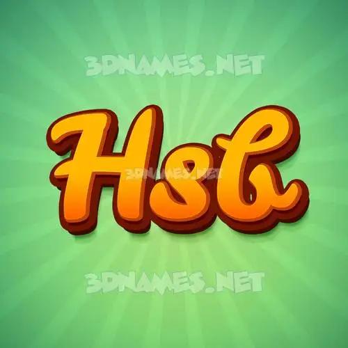 hsb in Green Rays style - 3D name wallpaper hsb in Green Rays style - 3D name wallpaper