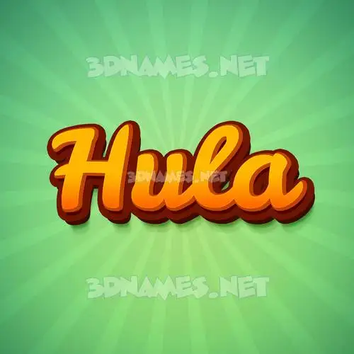 hula in Green Rays style - 3D name wallpaper hula in Green Rays style - 3D name wallpaper