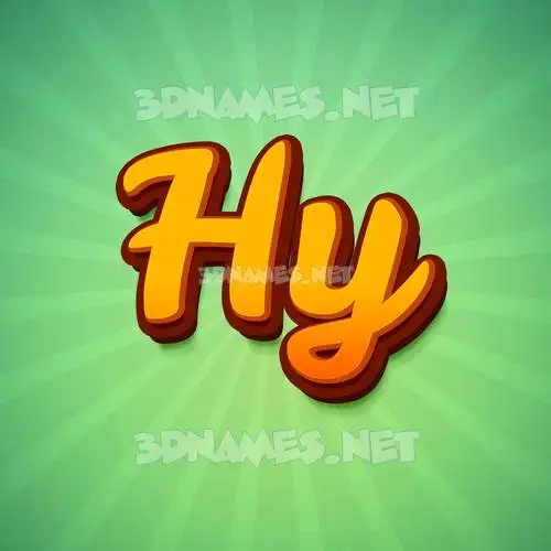 hy in Green Rays style - 3D name wallpaper hy in Green Rays style - 3D name wallpaper