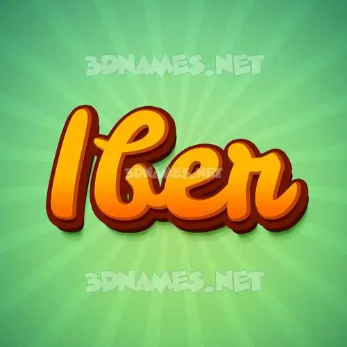 iber in Green Rays style - 3D name wallpaper iber in Green Rays style - 3D name wallpaper