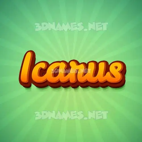 icarus in Green Rays style - 3D name wallpaper icarus in Green Rays style - 3D name wallpaper