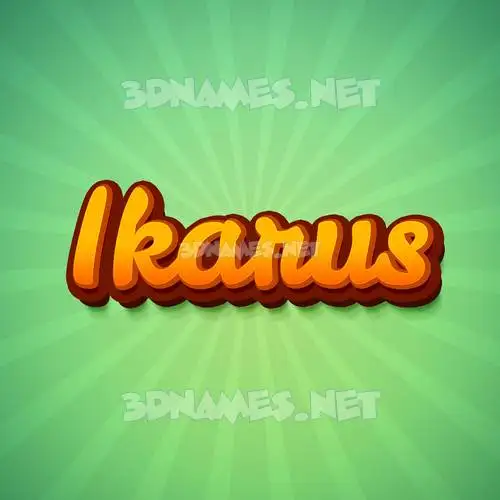 ikarus in Green Rays style - 3D name wallpaper ikarus in Green Rays style - 3D name wallpaper