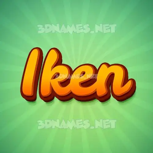 iken in Green Rays style - 3D name wallpaper iken in Green Rays style - 3D name wallpaper