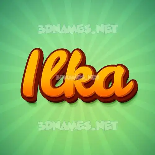 ilka in Green Rays style - 3D name wallpaper ilka in Green Rays style - 3D name wallpaper