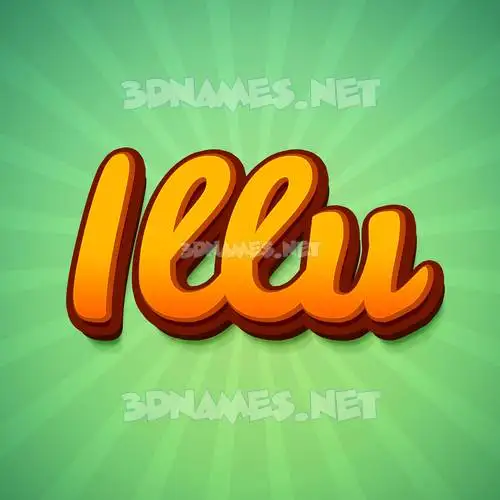 illu in Green Rays style - 3D name wallpaper illu in Green Rays style - 3D name wallpaper