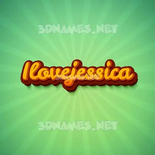 ilovejessica in Green Rays style - 3D name wallpaper ilovejessica in Green Rays style - 3D name wallpaper