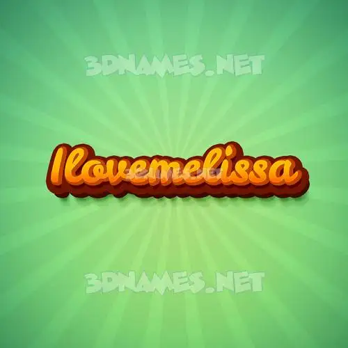 ilovemelissa in Green Rays style - 3D name wallpaper
