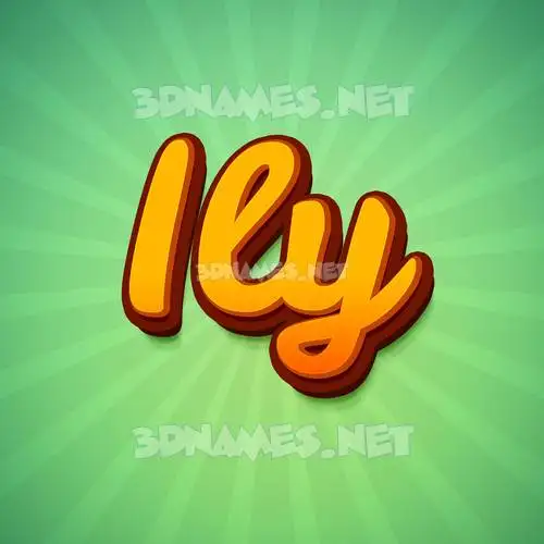 ily in Green Rays style - 3D name wallpaper ily in Green Rays style - 3D name wallpaper