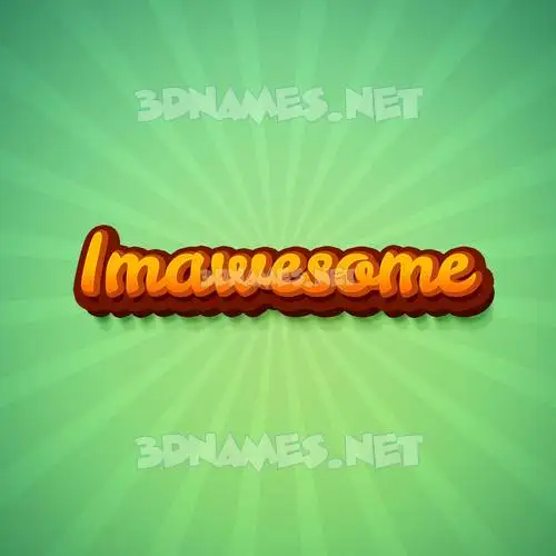 imawesome in Green Rays style - 3D name wallpaper imawesome in Green Rays style - 3D name wallpaper