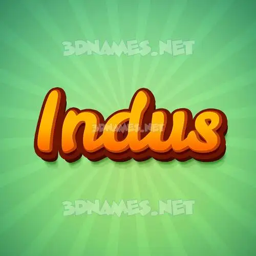 indus in Green Rays style - 3D name wallpaper indus in Green Rays style - 3D name wallpaper
