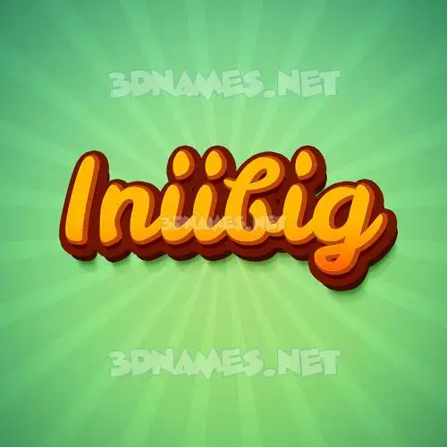 iniibig in Green Rays style - 3D name wallpaper iniibig in Green Rays style - 3D name wallpaper
