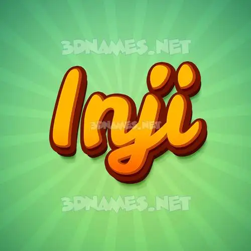inji in Green Rays style - 3D name wallpaper inji in Green Rays style - 3D name wallpaper
