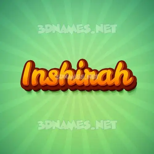 inshirah in Green Rays style - 3D name wallpaper inshirah in Green Rays style - 3D name wallpaper