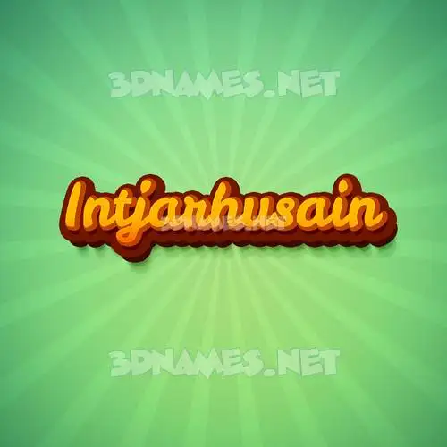 intjarhusain in Green Rays style - 3D name wallpaper intjarhusain in Green Rays style - 3D name wallpaper