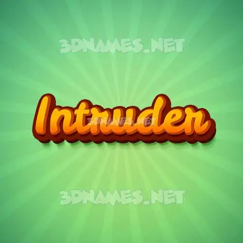 intruder in Green Rays style - 3D name wallpaper intruder in Green Rays style - 3D name wallpaper