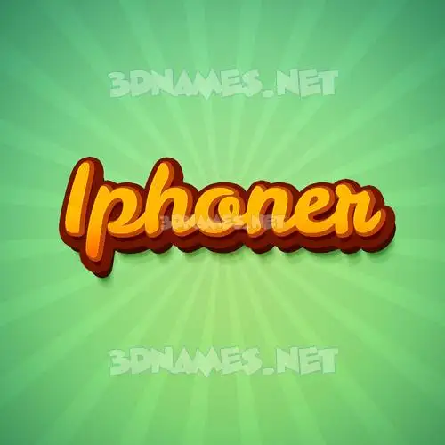 iphoner in Green Rays style - 3D name wallpaper iphoner in Green Rays style - 3D name wallpaper