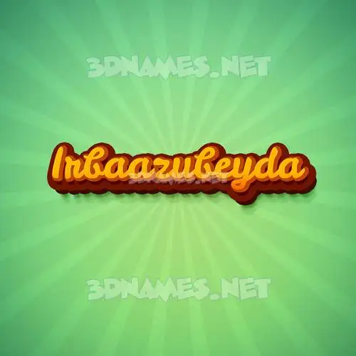 irbaazubeyda in Green Rays style - 3D name wallpaper irbaazubeyda in Green Rays style - 3D name wallpaper
