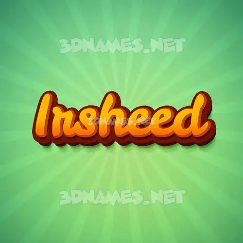 irsheed in Green Rays style - 3D name wallpaper irsheed in Green Rays style - 3D name wallpaper