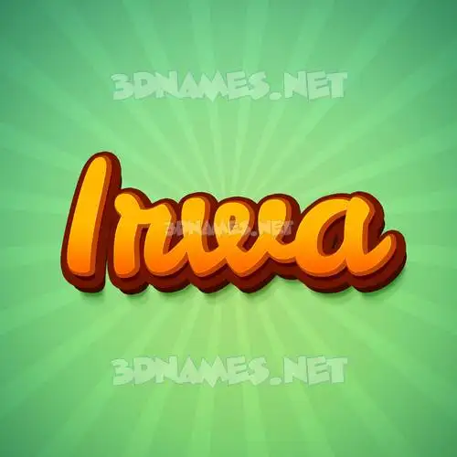 irwa in Green Rays style - 3D name wallpaper irwa in Green Rays style - 3D name wallpaper