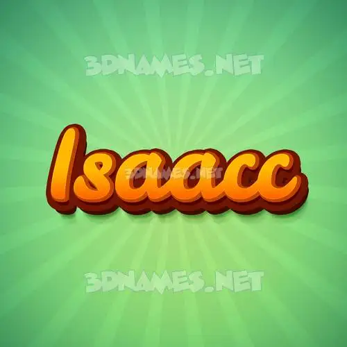 isaacc in Green Rays style - 3D name wallpaper