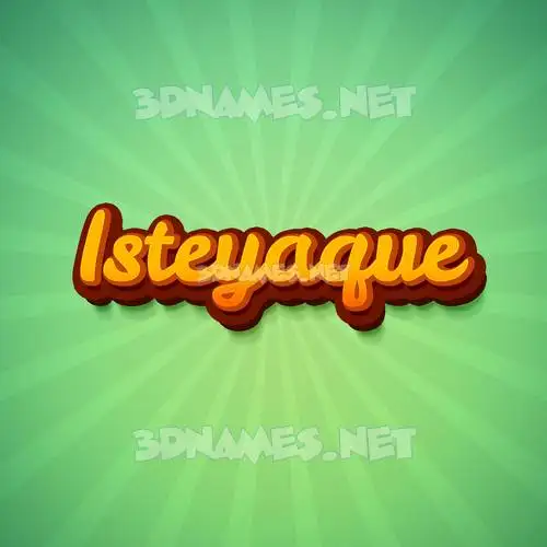 isteyaque in Green Rays style - 3D name wallpaper isteyaque in Green Rays style - 3D name wallpaper