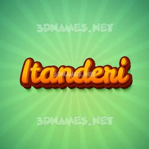 itanderi in Green Rays style - 3D name wallpaper itanderi in Green Rays style - 3D name wallpaper