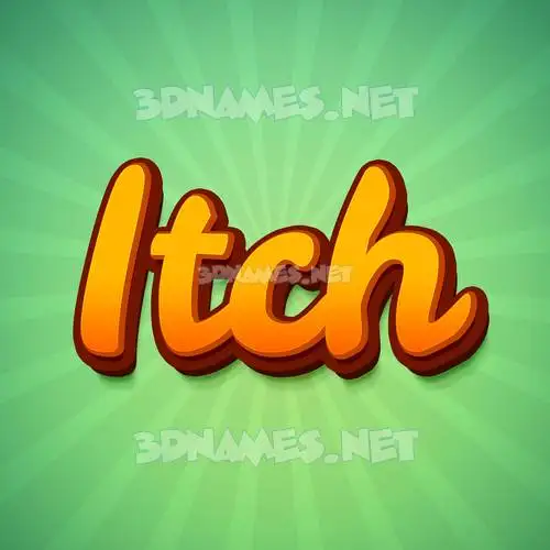 itch in Green Rays style - 3D name wallpaper itch in Green Rays style - 3D name wallpaper