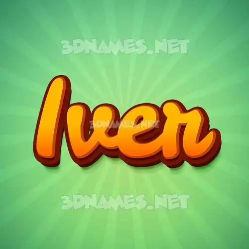 iver in Green Rays style - 3D name wallpaper iver in Green Rays style - 3D name wallpaper
