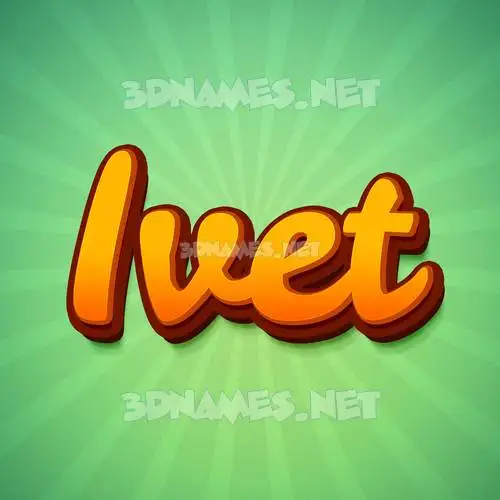 ivet in Green Rays style - 3D name wallpaper