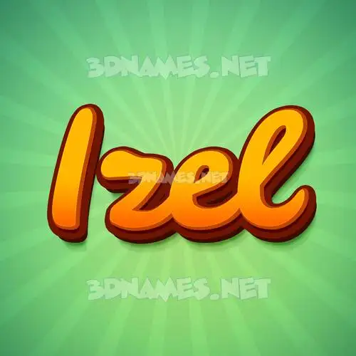 izel in Green Rays style - 3D name wallpaper izel in Green Rays style - 3D name wallpaper