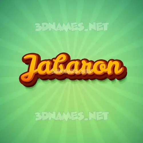 jabaron in Green Rays style - 3D name wallpaper