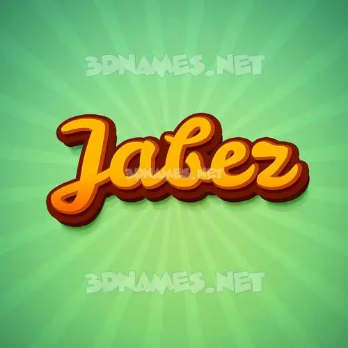 jabez in Green Rays style - 3D name wallpaper