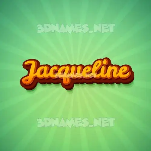 jacqueline in Green Rays style - 3D name wallpaper