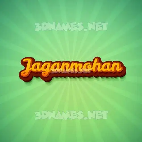 jaganmohan in Green Rays style - 3D name wallpaper
