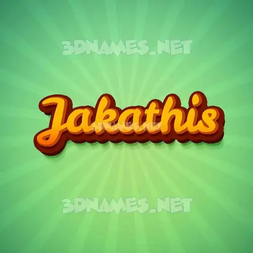 jakathis in Green Rays style - 3D name wallpaper