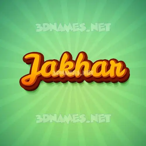 jakhar in Green Rays style - 3D name wallpaper
