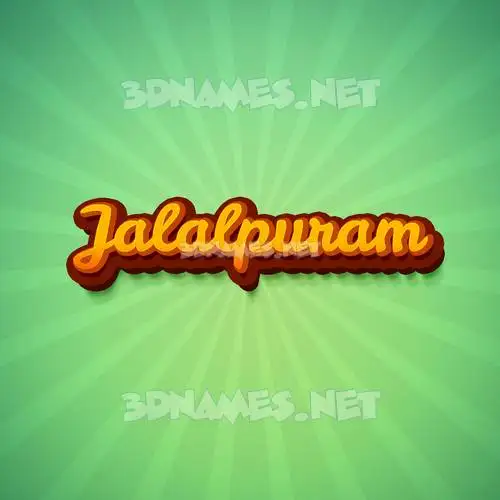 jalalpuram in Green Rays style - 3D name wallpaper