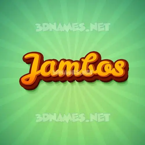 jambos in Green Rays style - 3D name wallpaper jambos in Green Rays style - 3D name wallpaper