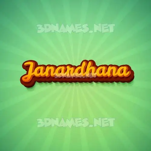 janardhana in Green Rays style - 3D name wallpaper