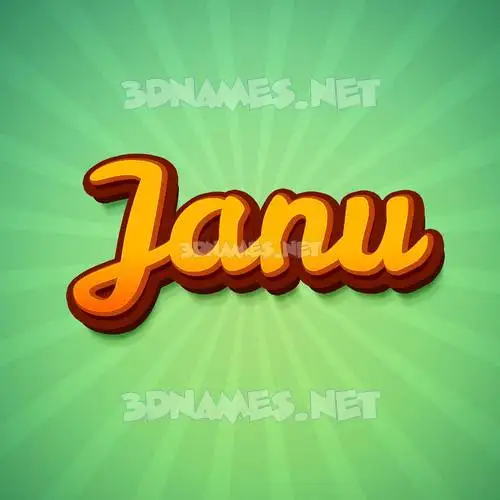 janu in Green Rays style - 3D name wallpaper janu in Green Rays style - 3D name wallpaper