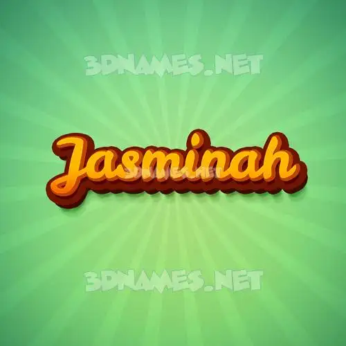 jasminah in Green Rays style - 3D name wallpaper