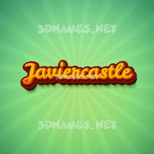 javiercastle in Green Rays style - 3D name wallpaper