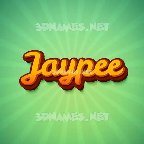 jaypee in Green Rays style - 3D name wallpaper