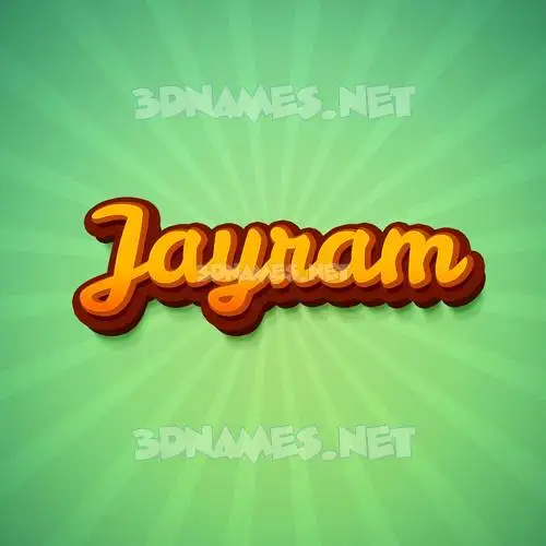 jayram in Green Rays style - 3D name wallpaper