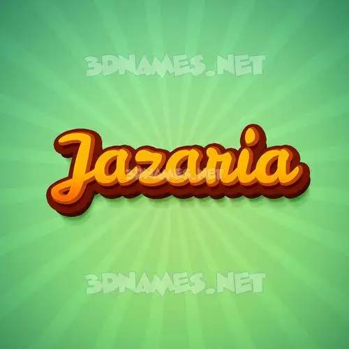 jazaria in Green Rays style - 3D name wallpaper jazaria in Green Rays style - 3D name wallpaper