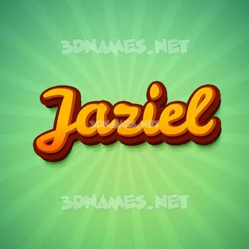 jaziel in Green Rays style - 3D name wallpaper