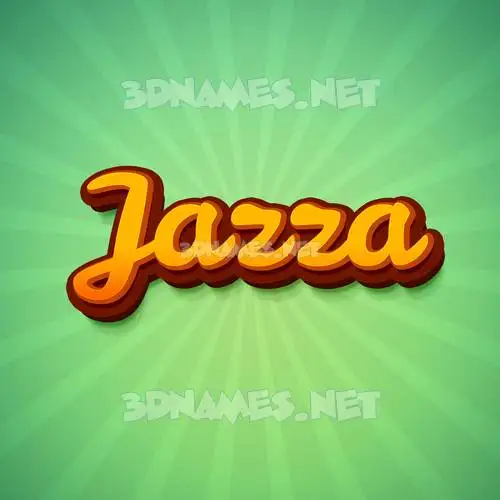 jazza in Green Rays style - 3D name wallpaper
