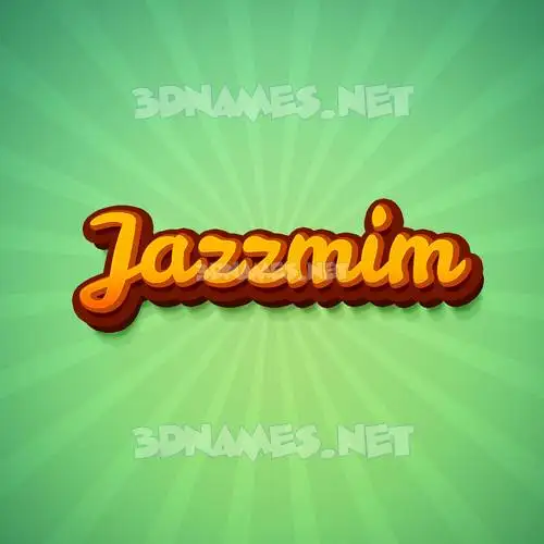 jazzmim in Green Rays style - 3D name wallpaper