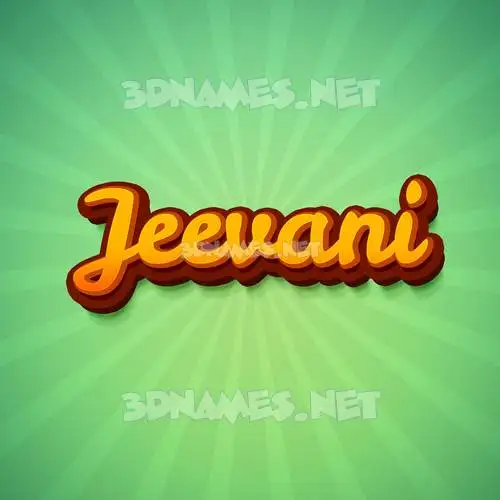 jeevani in Green Rays style - 3D name wallpaper