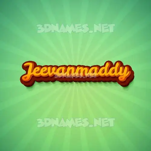 jeevanmaddy in Green Rays style - 3D name wallpaper
